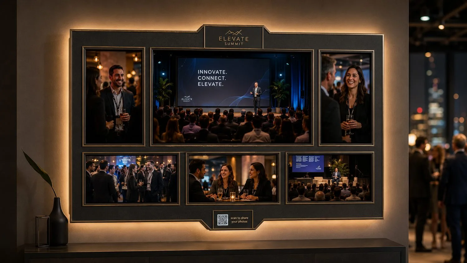 Décor MemoWall clé en main pour un événement corporate.